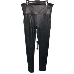 Spanx Faux Leather‎ Leggings Size Small Black